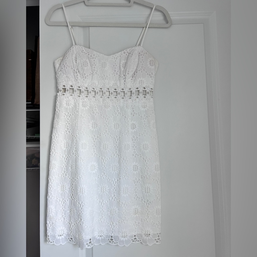 Lilly Pulitzer White Floral Cutout Lace Dress